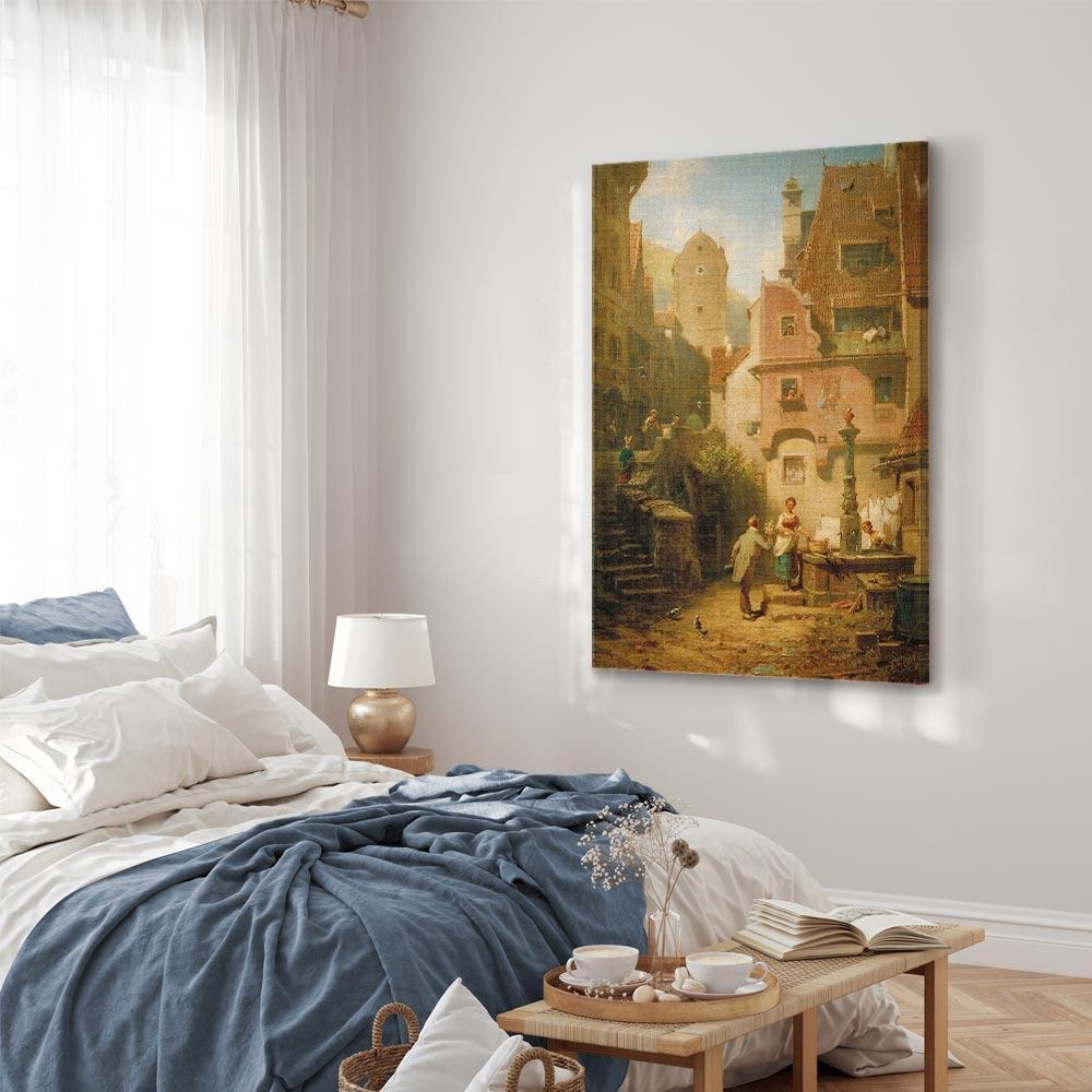 Obraz - Carl Spitzweg – Życzliwy prezentujący kwiaty