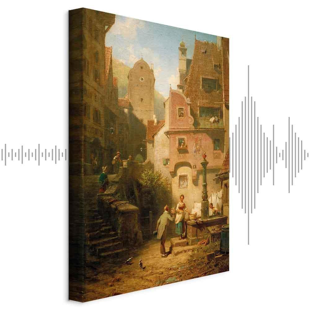 Obraz - Carl Spitzweg – Życzliwy prezentujący kwiaty