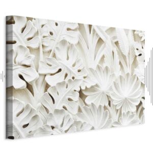 Obraz - Ceramiczne liście (1-częściowy) szeroki