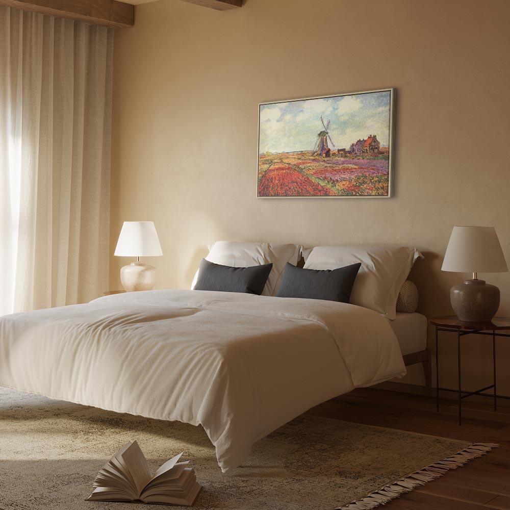 Obraz - Claude Monet – Pola tulipanów i wiatrak w Rijnsburg