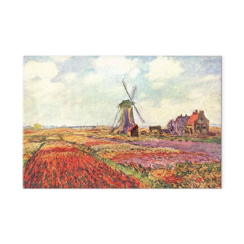 Obraz - Claude Monet – Pola tulipanów i wiatrak w Rijnsburg