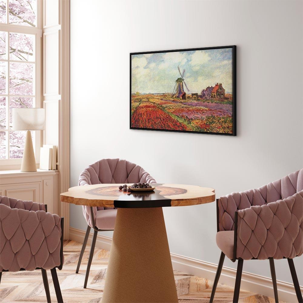 Obraz - Claude Monet – Pola tulipanów i wiatrak w Rijnsburg