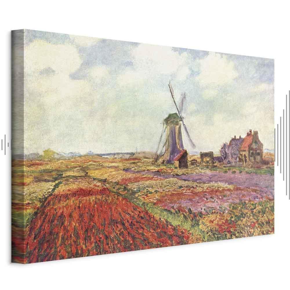 Obraz - Claude Monet – Pola tulipanów i wiatrak w Rijnsburg