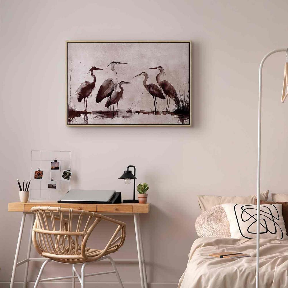 Obraz - Czaple malowane tuszem