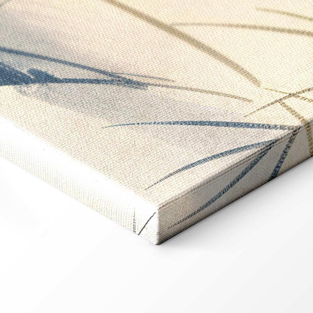 Obraz - Czaple nad zimowym stawem - ilustracja w stylu japońskiego w ciemnej kolorystyce