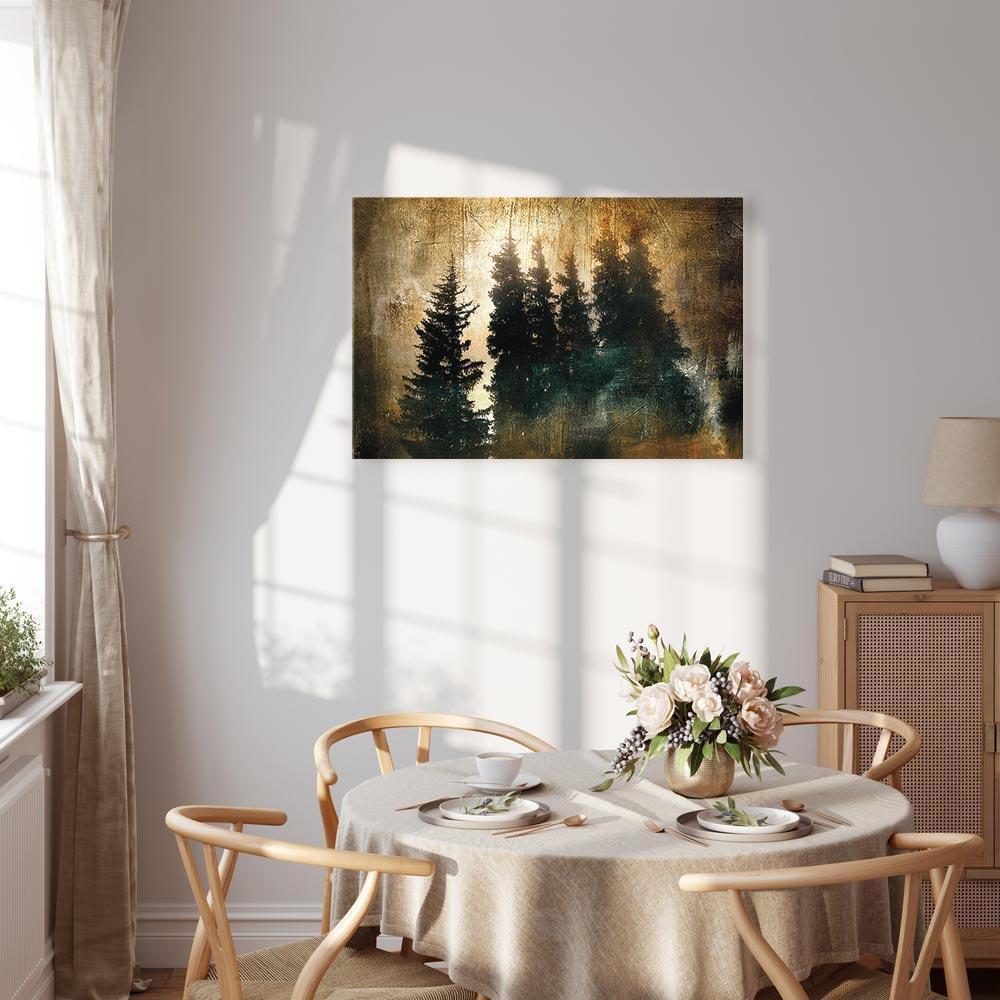 Obraz - Dostojne świerki (1-częściowy) szeroki