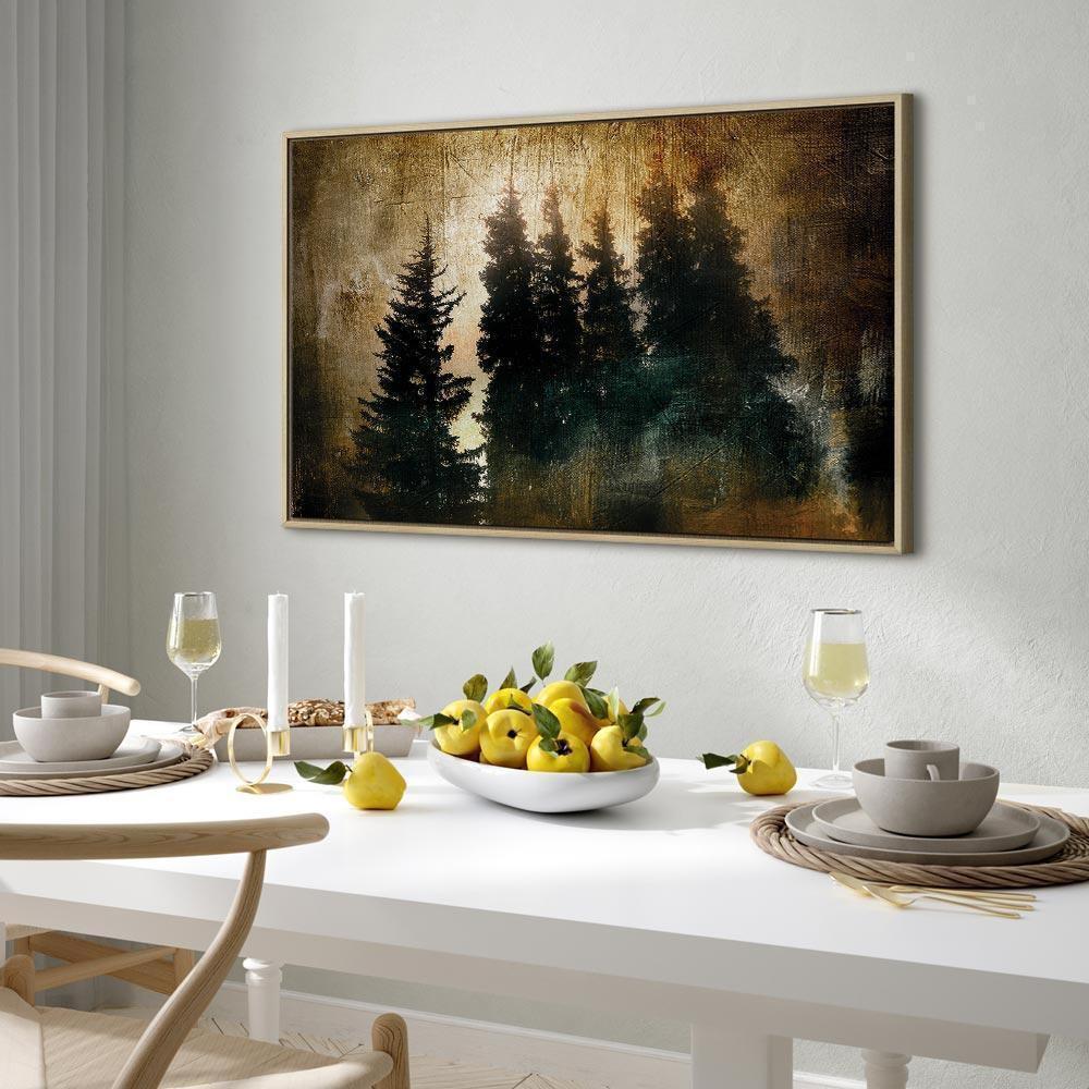 Obraz - Dostojne świerki (1-częściowy) szeroki