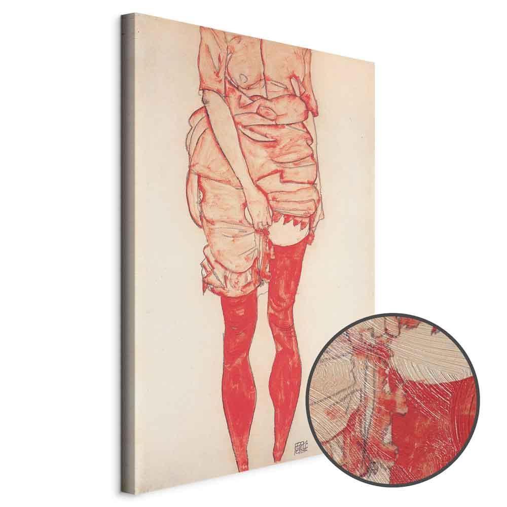 Obraz - Egon Schiele – Stojąca kobieta w czerwieni
