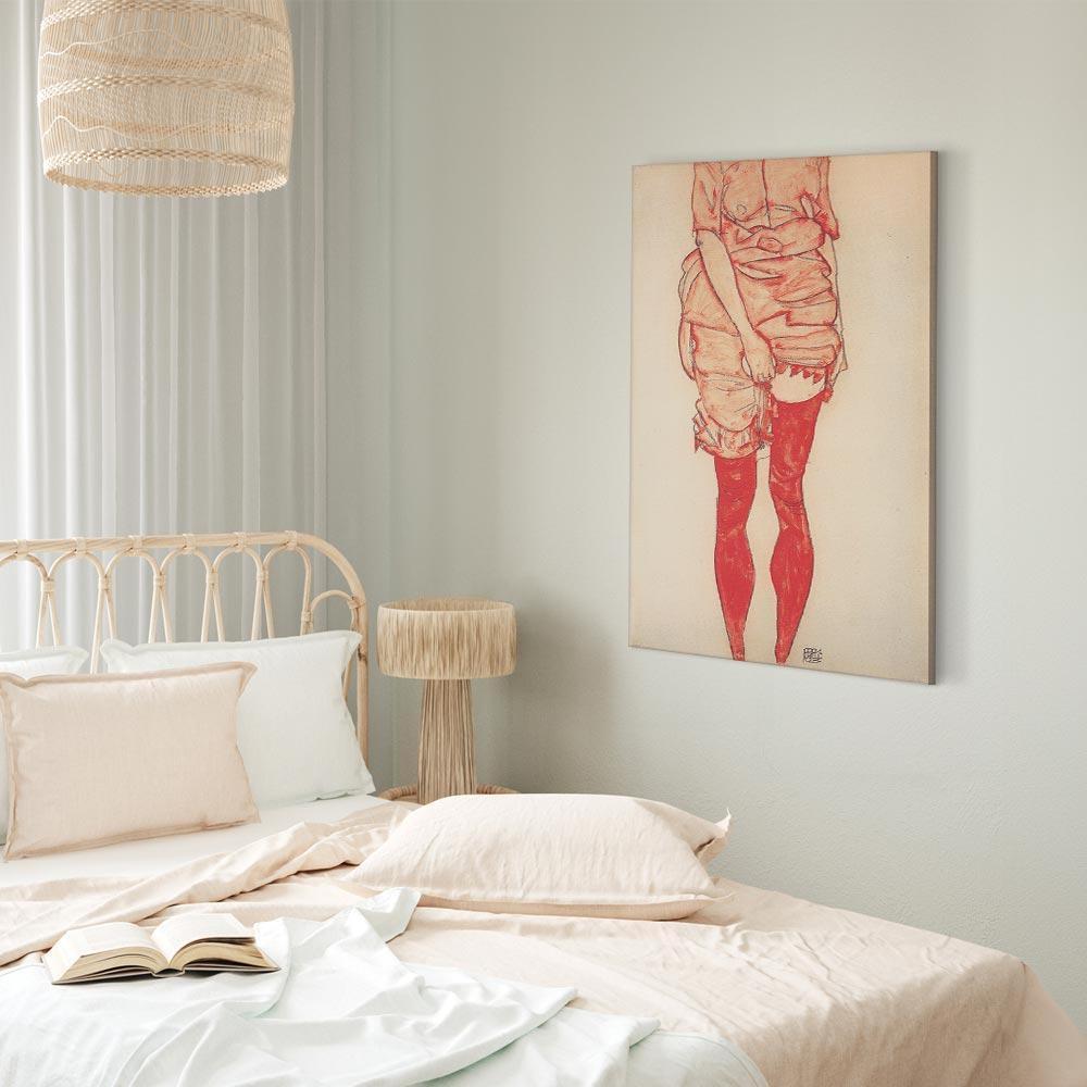 Obraz - Egon Schiele – Stojąca kobieta w czerwieni