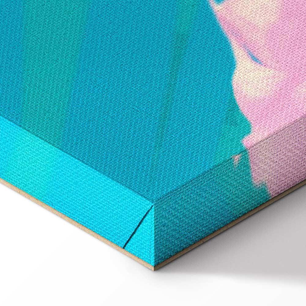 Obraz - Egzotyczny Lampart - Kolorowy Portret Geparda na Tle Tropikalnych Liści