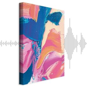 Obraz - Energetyczne Kształty - dynamiczna kompozycja farby olejnej na płótnie