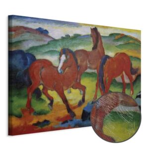 Obraz - Franz Marc – Czerwone konie (Pasące się Konie IV)