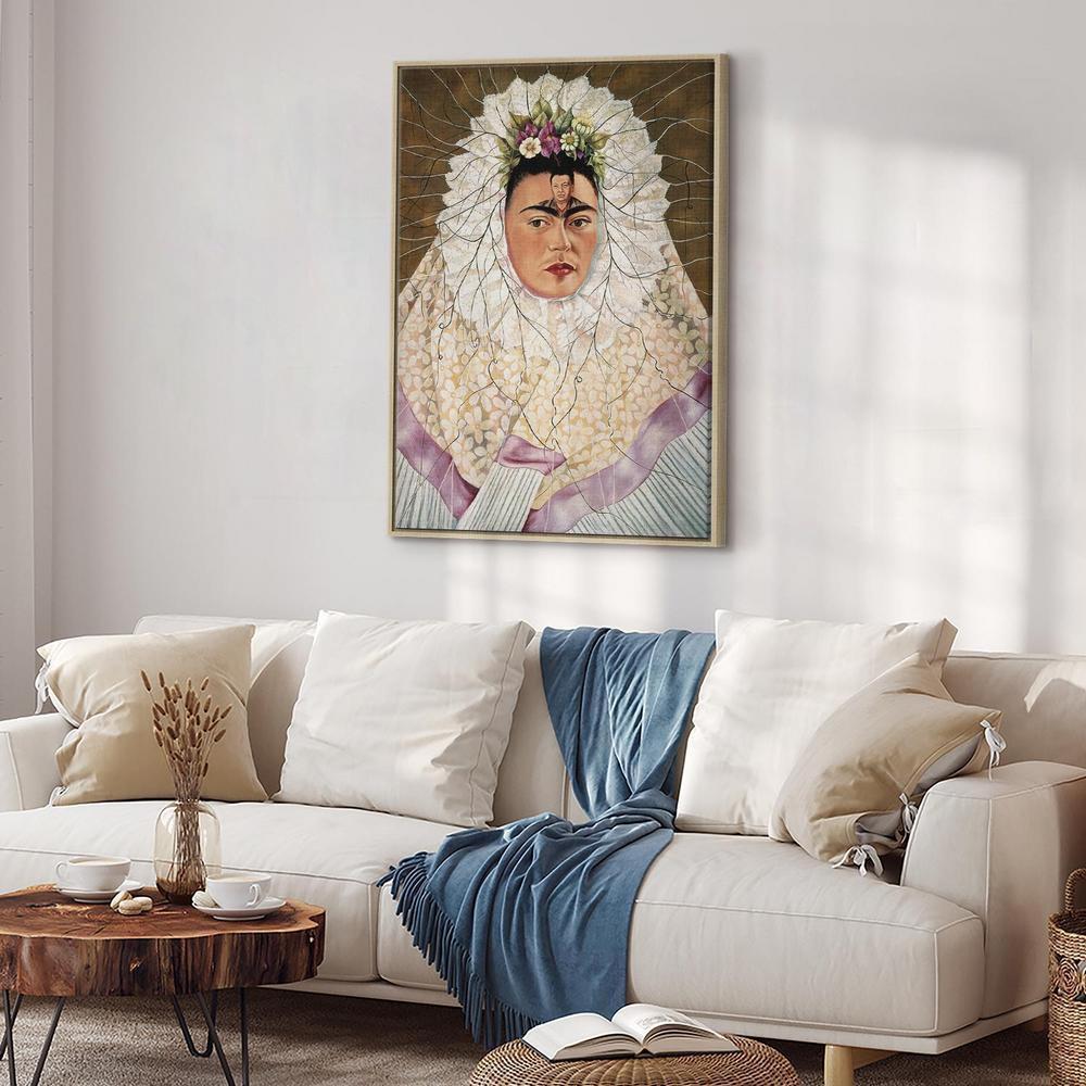 Obraz - Frida Kahlo – Autoportret jako Tehuana (Diego w moich myślach)