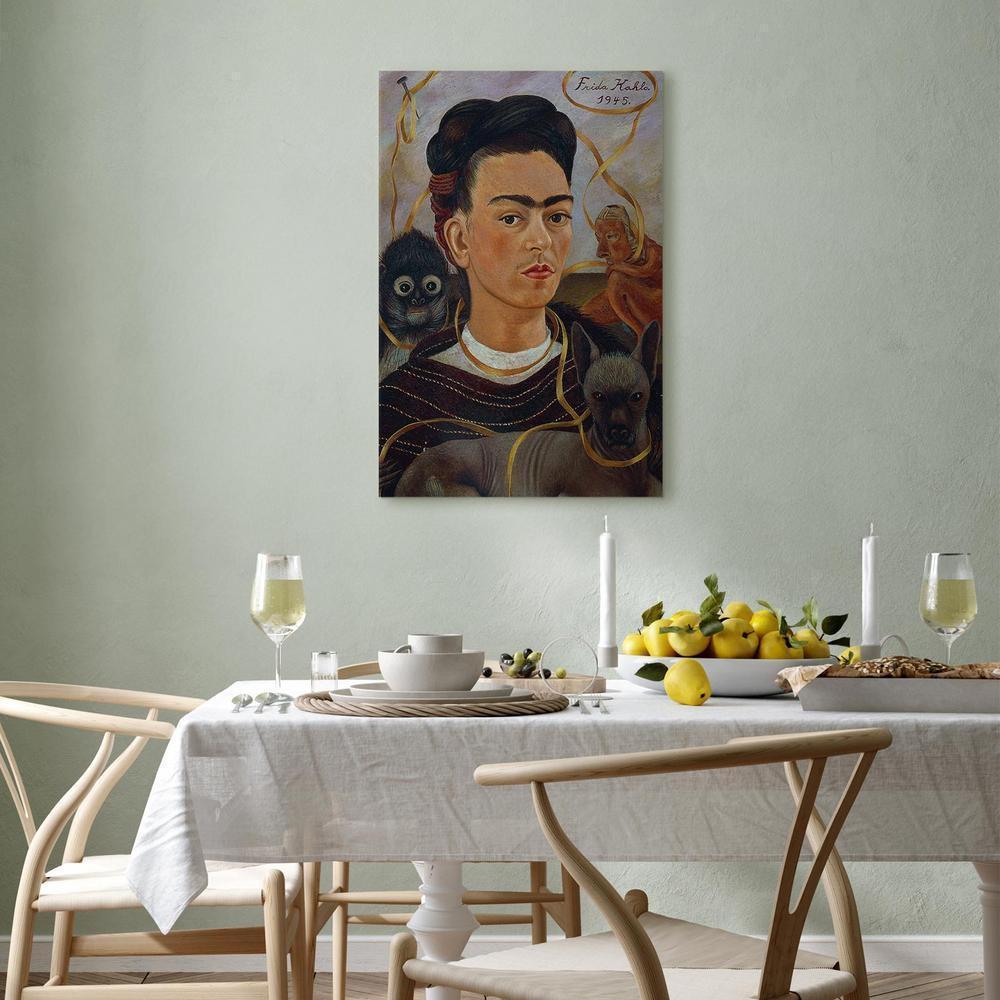 Obraz - Frida Kahlo – Autoportret z Changuito