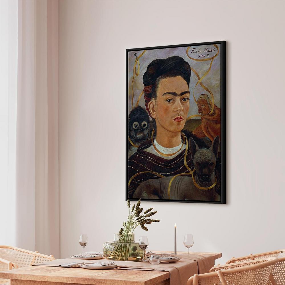 Obraz - Frida Kahlo – Autoportret z Changuito