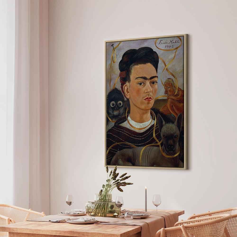 Obraz - Frida Kahlo – Autoportret z Changuito
