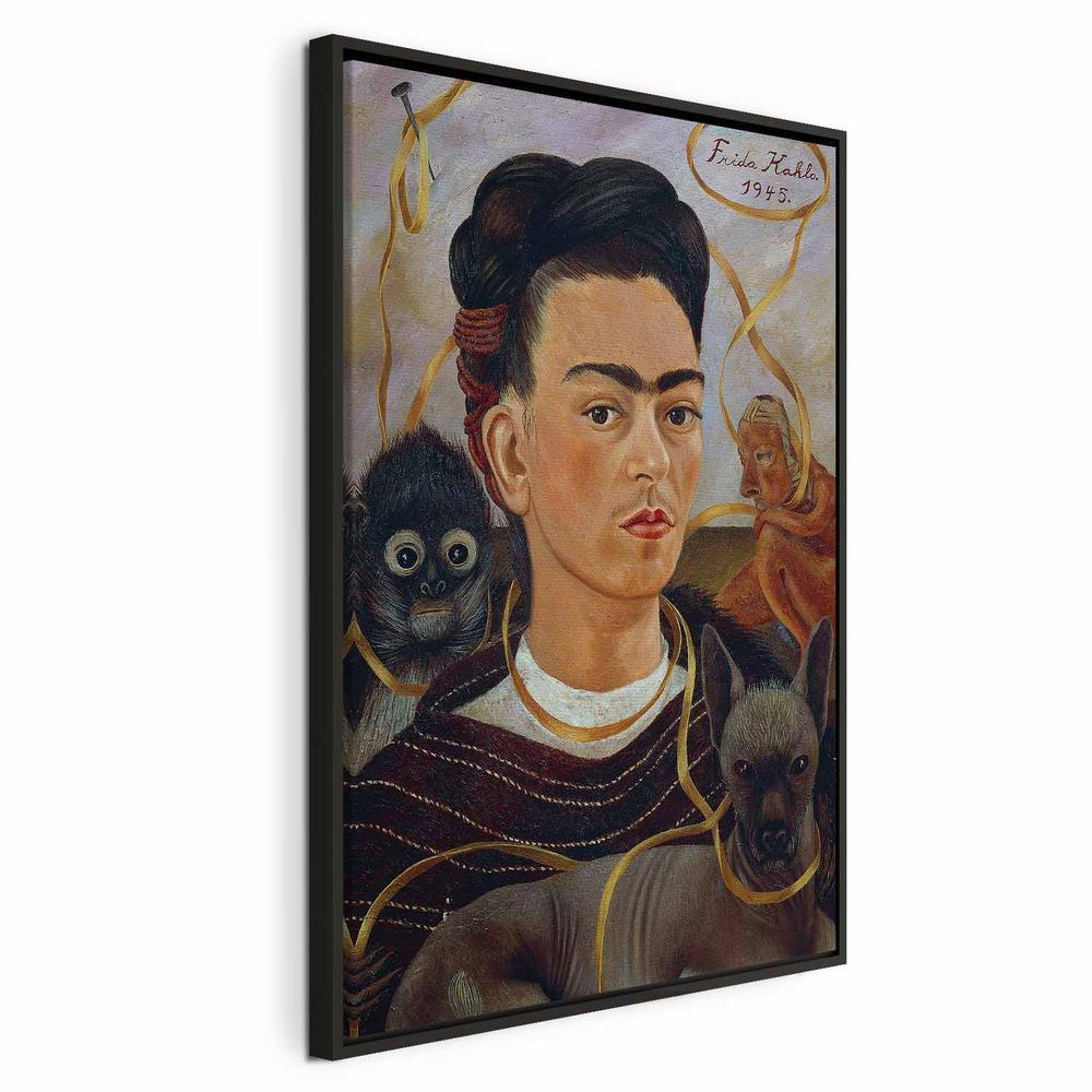 Obraz - Frida Kahlo – Autoportret z Changuito