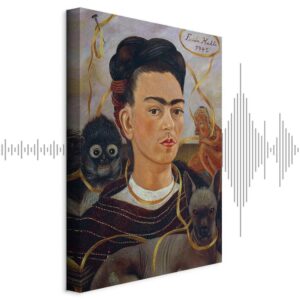 Obraz - Frida Kahlo – Autoportret z Changuito