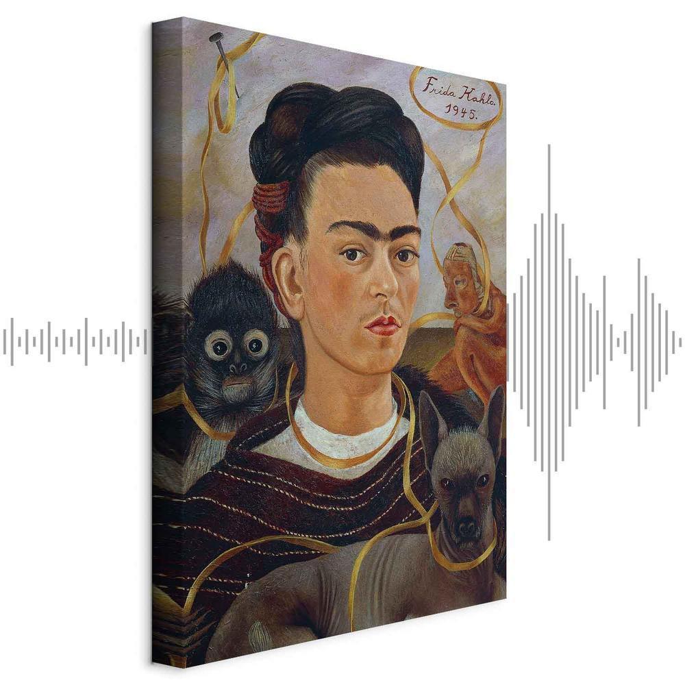 Obraz - Frida Kahlo – Autoportret z Changuito