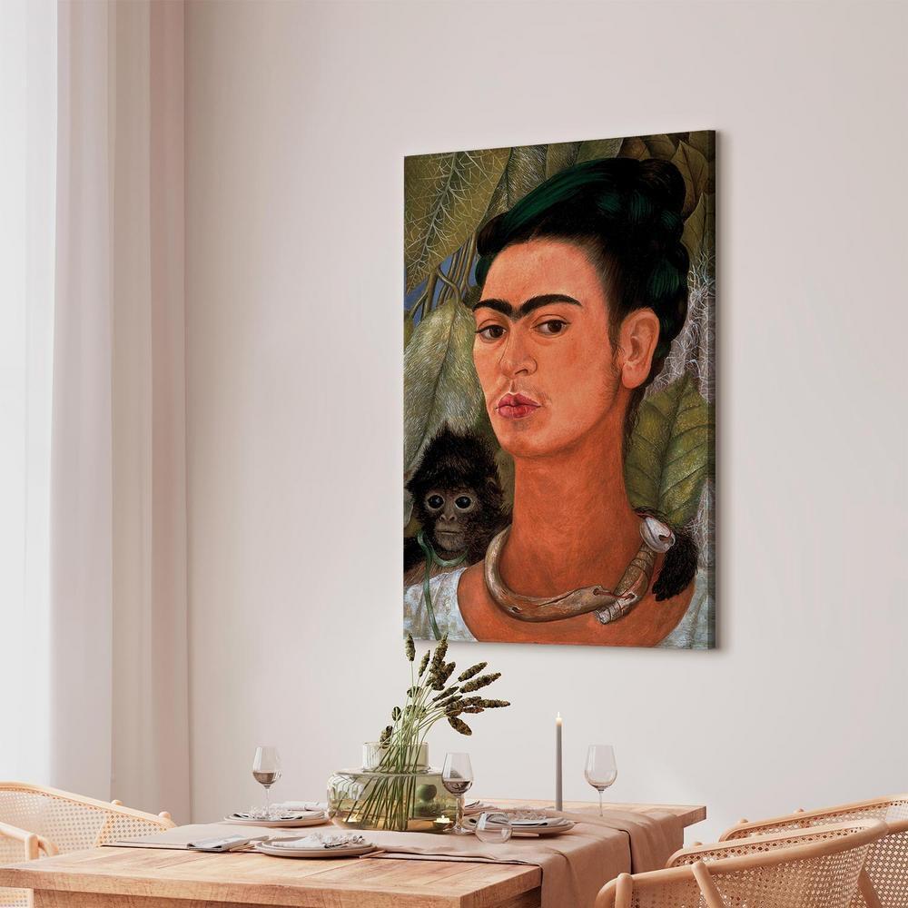 Obraz - Frida Kahlo – Autoportret z małpką