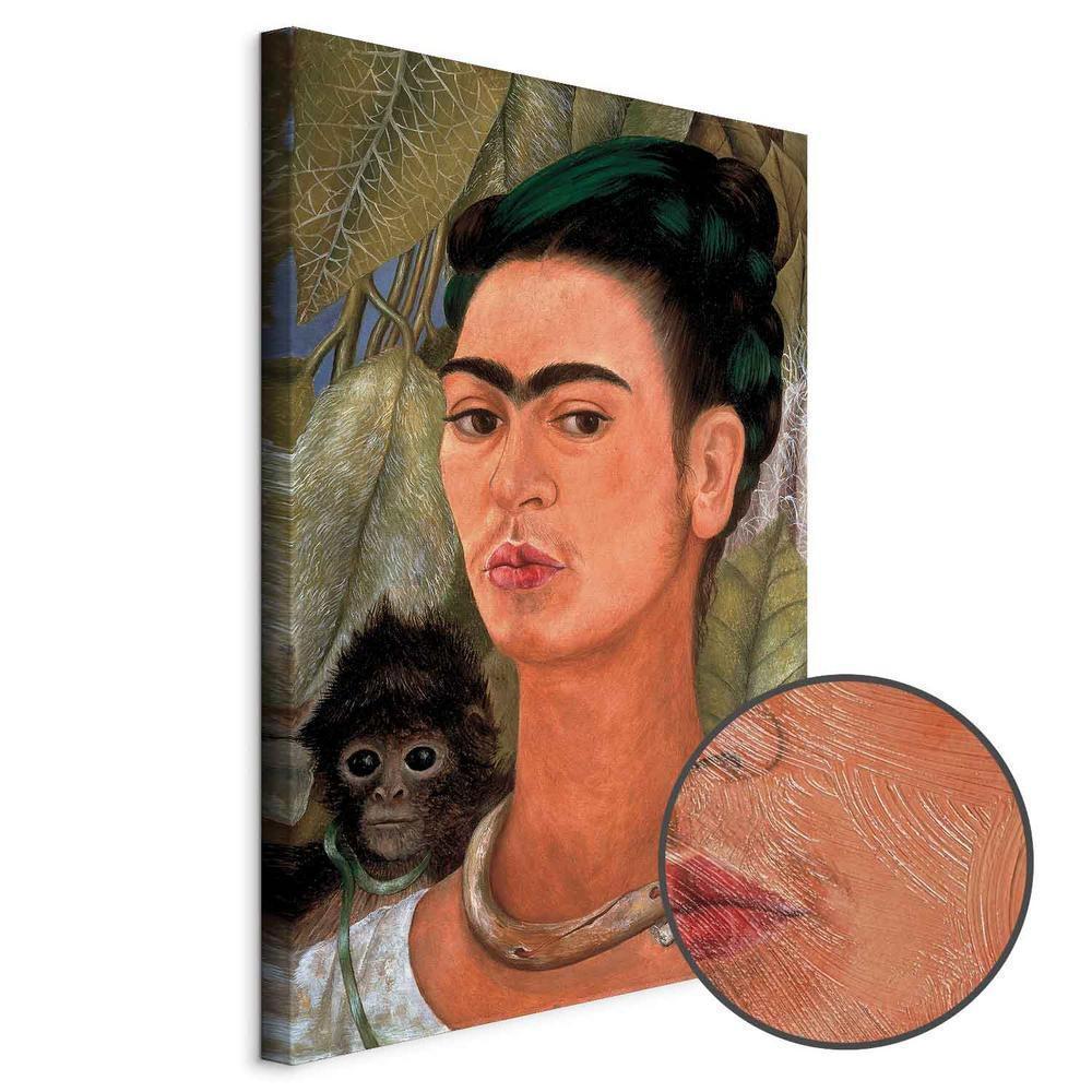 Obraz - Frida Kahlo – Autoportret z małpką