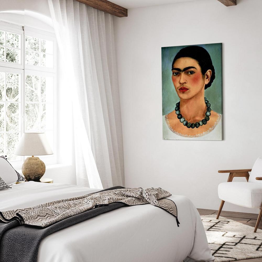 Obraz - Frida Kahlo – Autoportret z naszyjnikiem z koralików