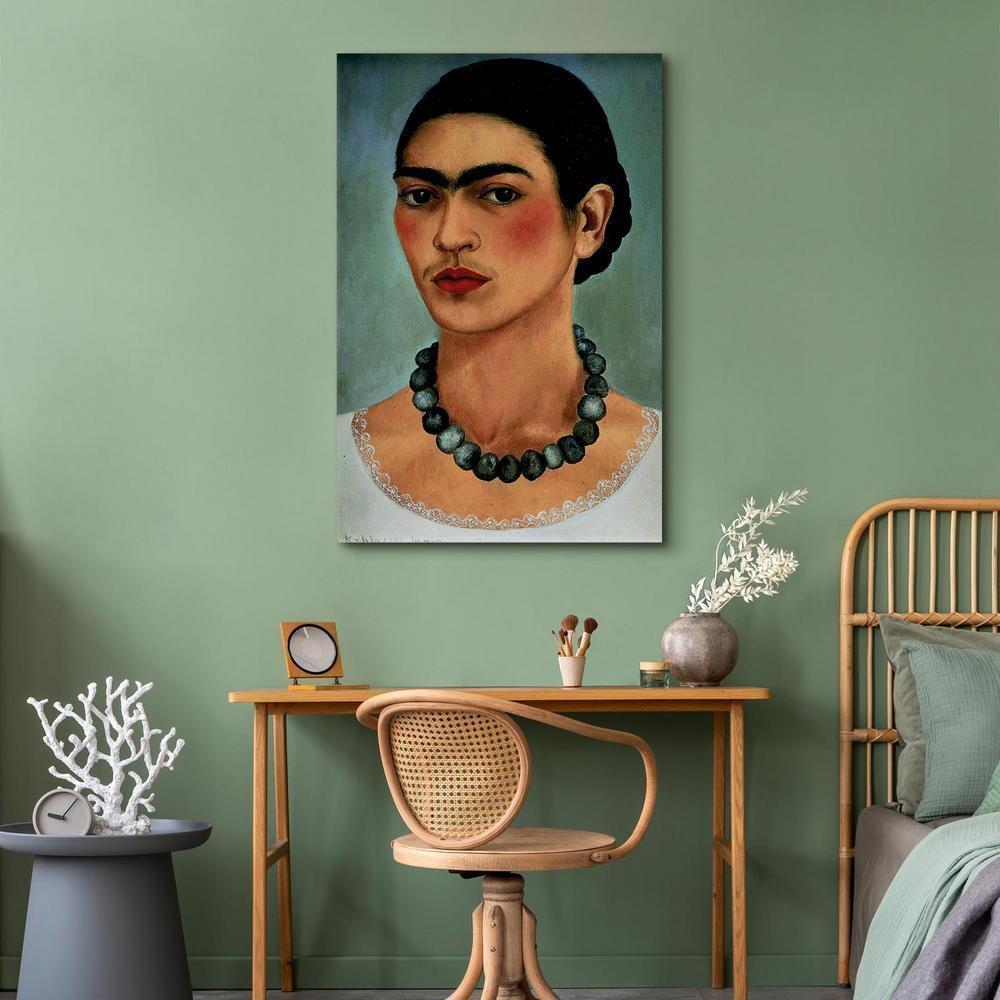 Obraz - Frida Kahlo – Autoportret z naszyjnikiem z koralików