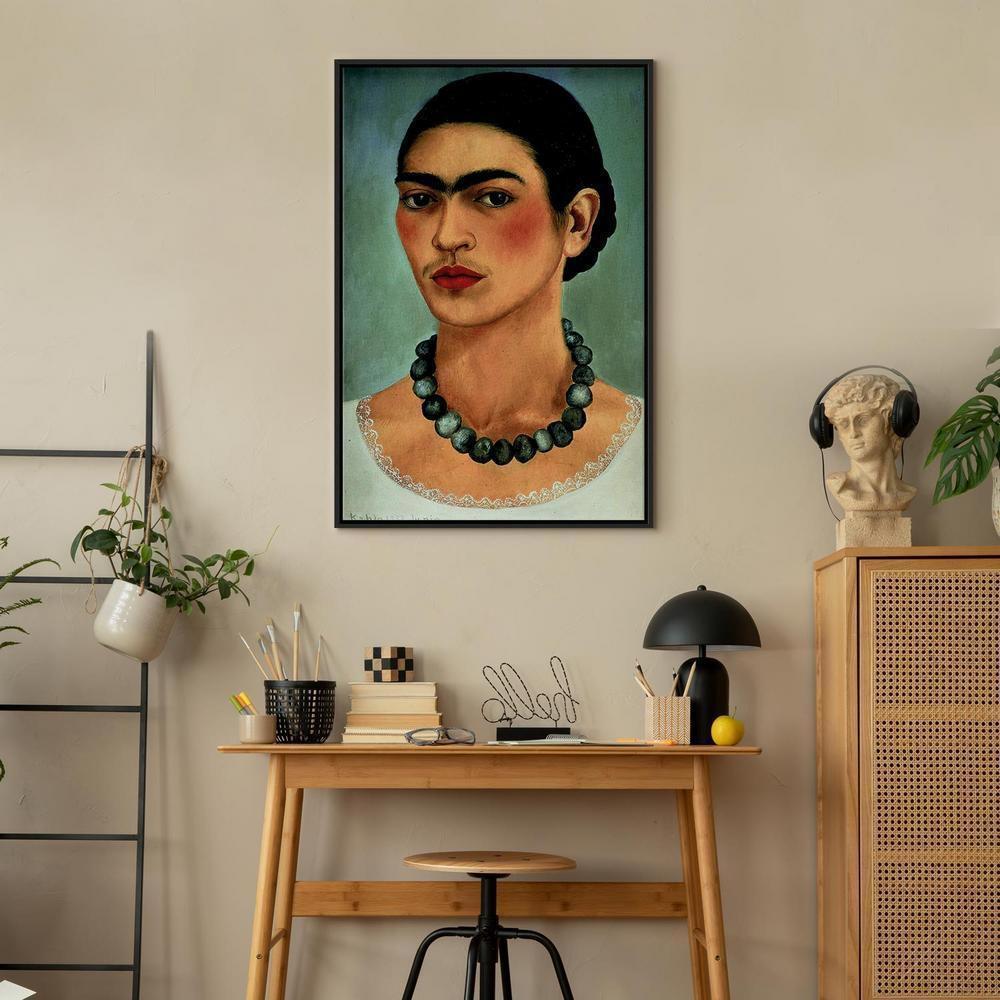 Obraz - Frida Kahlo – Autoportret z naszyjnikiem z koralików