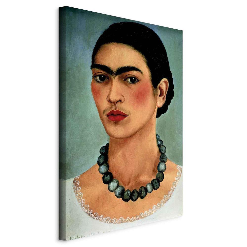 Obraz - Frida Kahlo – Autoportret z naszyjnikiem z koralików