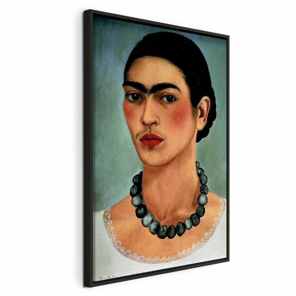 Obraz - Frida Kahlo – Autoportret z naszyjnikiem z koralików