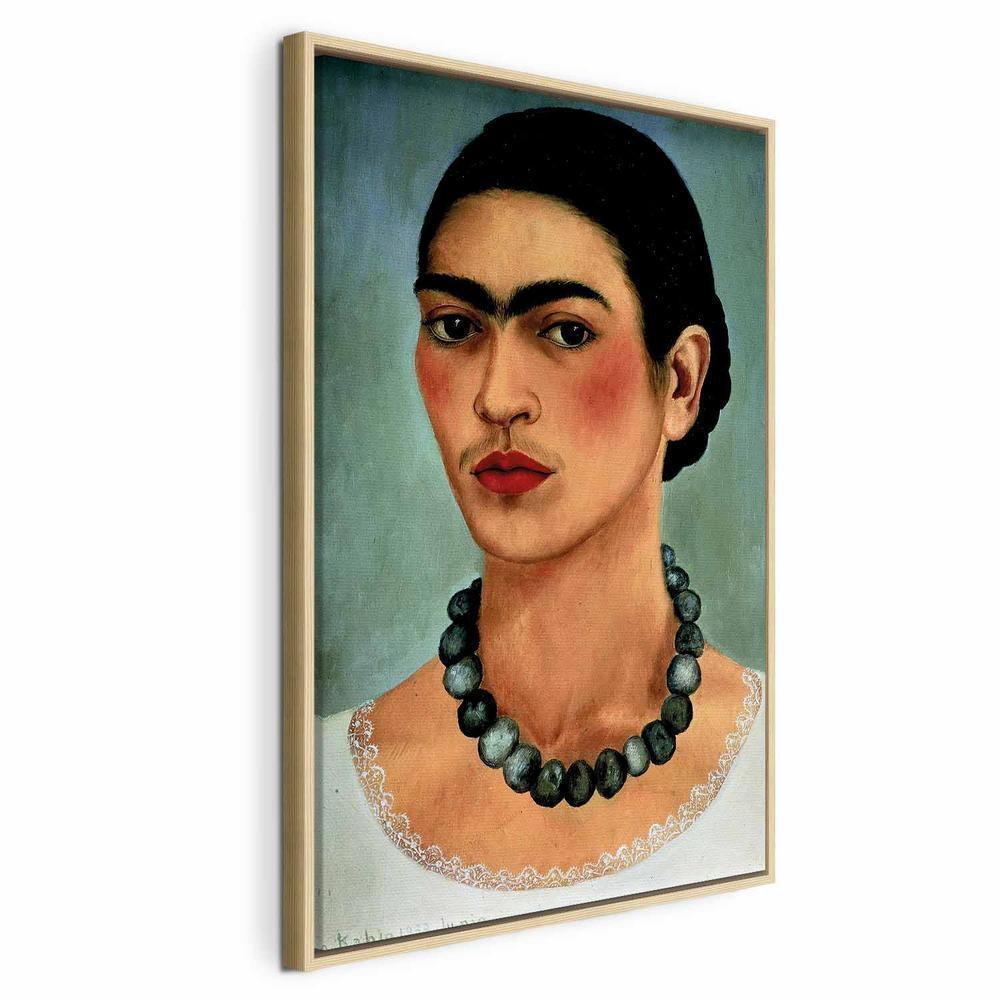 Obraz - Frida Kahlo – Autoportret z naszyjnikiem z koralików