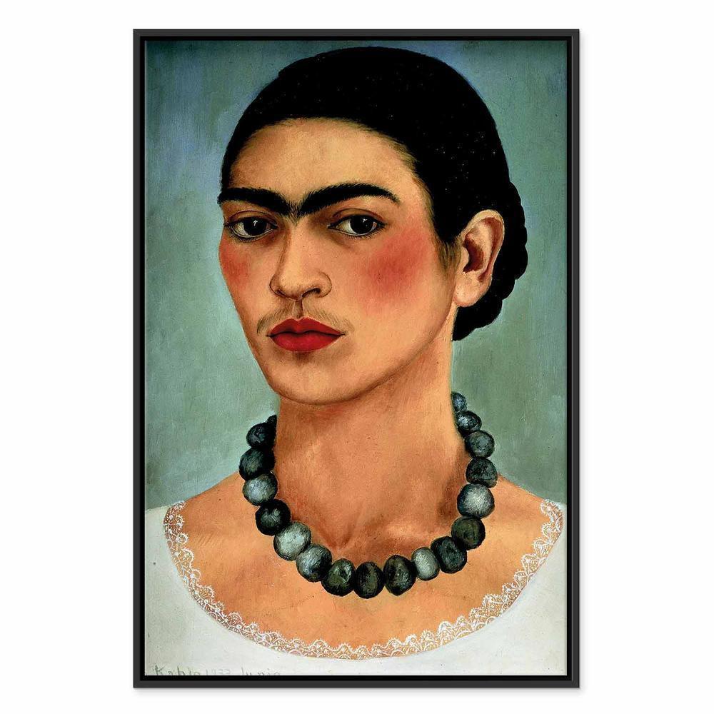 Obraz - Frida Kahlo – Autoportret z naszyjnikiem z koralików