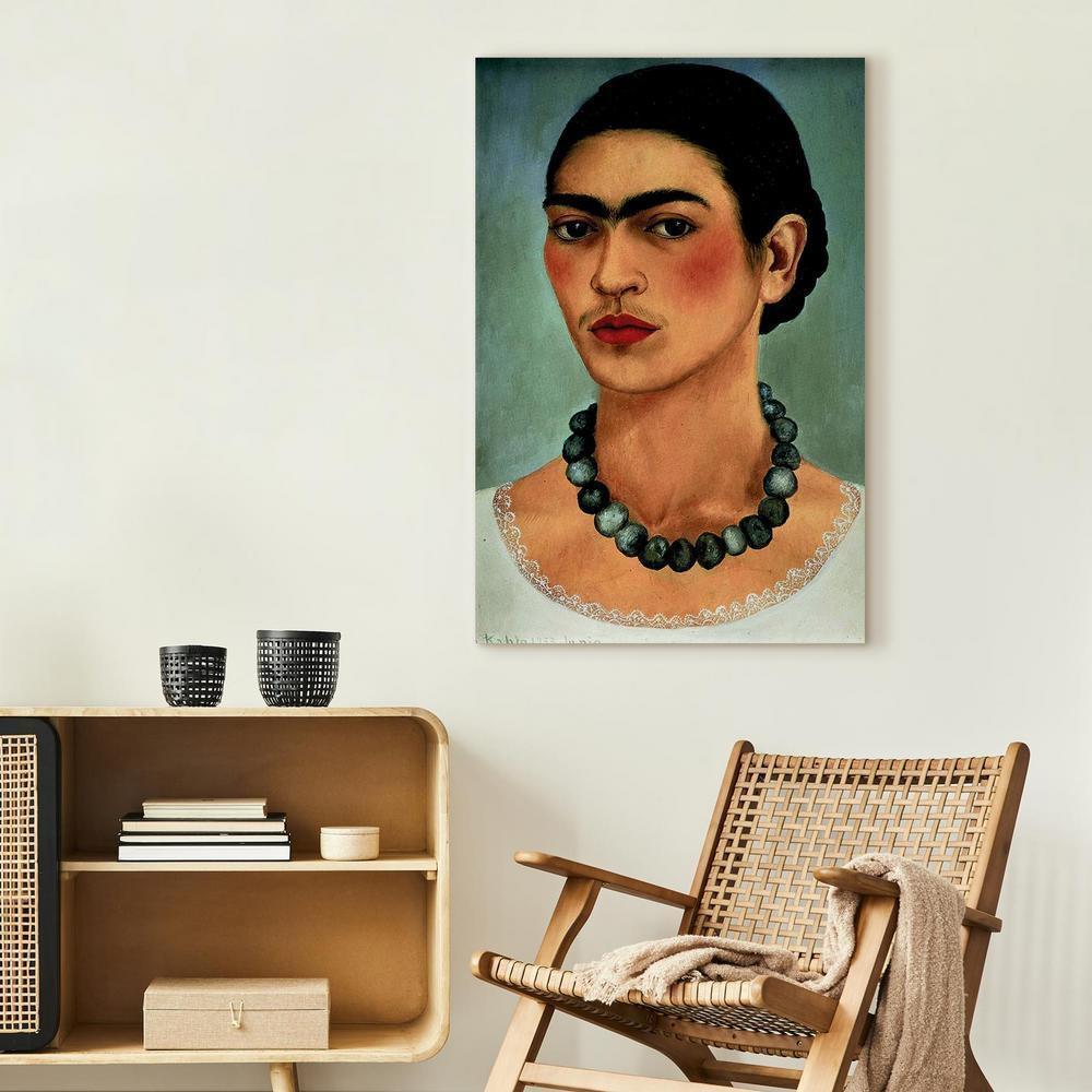 Obraz - Frida Kahlo – Autoportret z naszyjnikiem z koralików