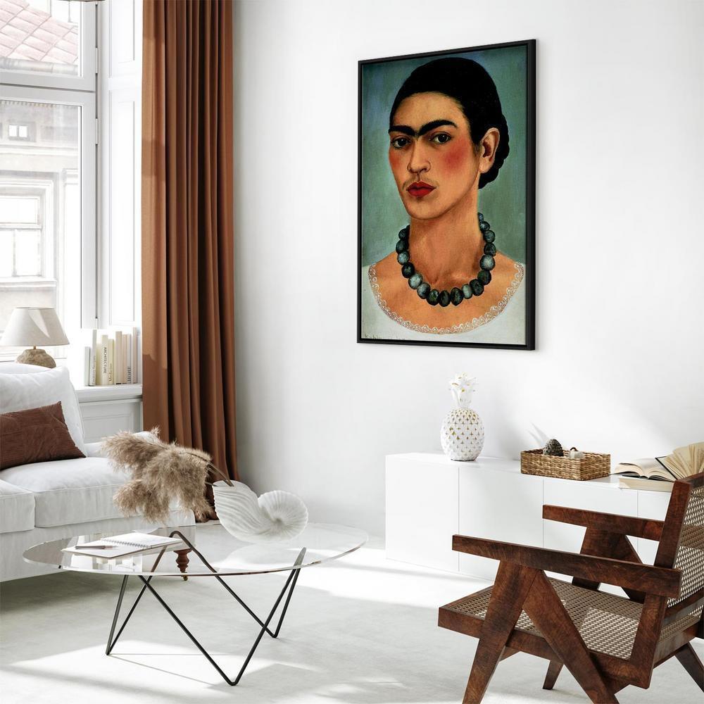 Obraz - Frida Kahlo – Autoportret z naszyjnikiem z koralików