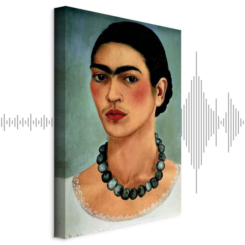 Obraz - Frida Kahlo – Autoportret z naszyjnikiem z koralików