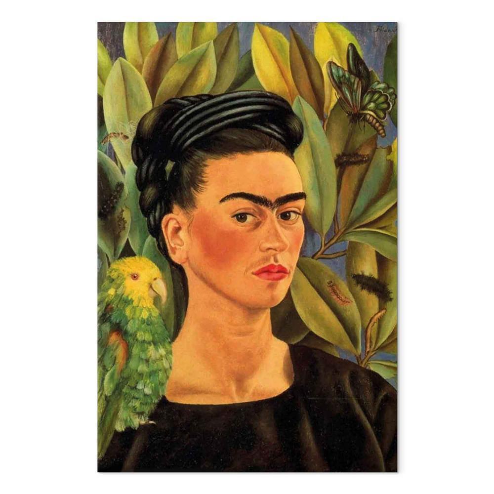 Obraz - Frida Kahlo – Autoportret z papugą Bonito