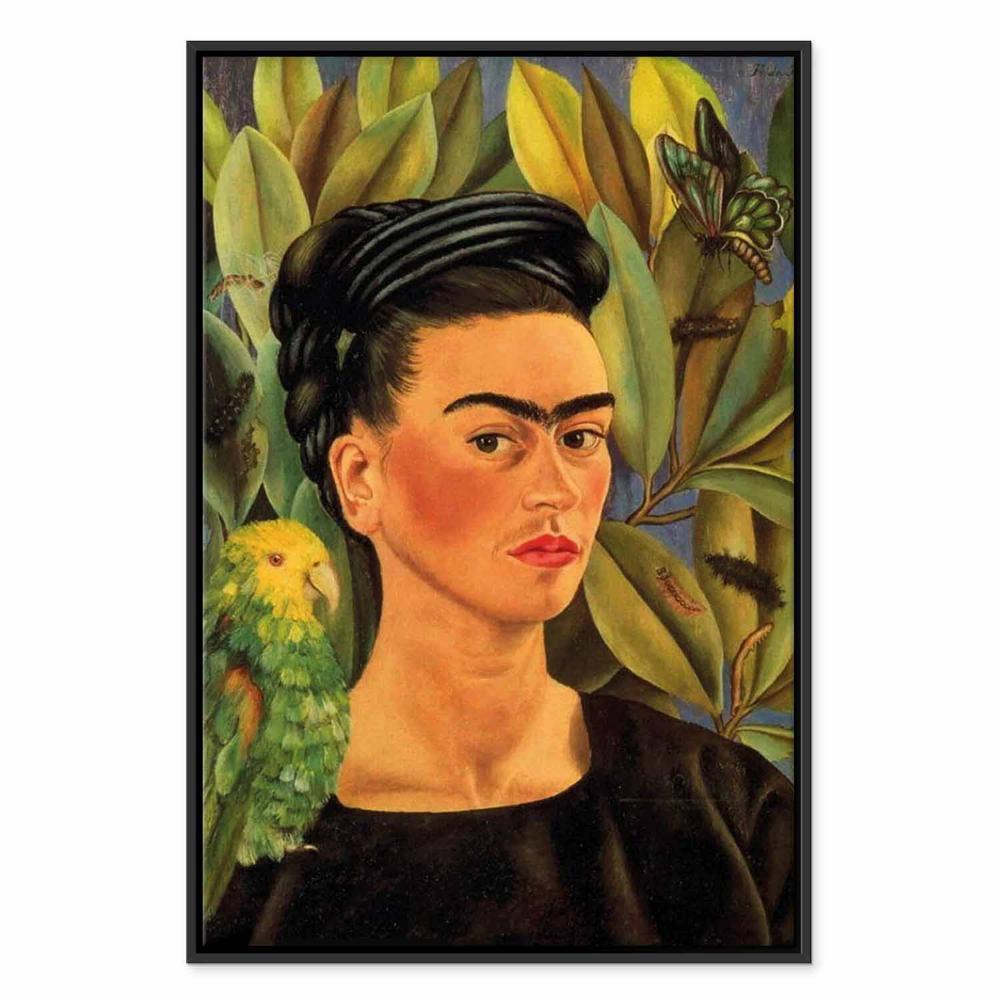 Obraz - Frida Kahlo – Autoportret z papugą Bonito