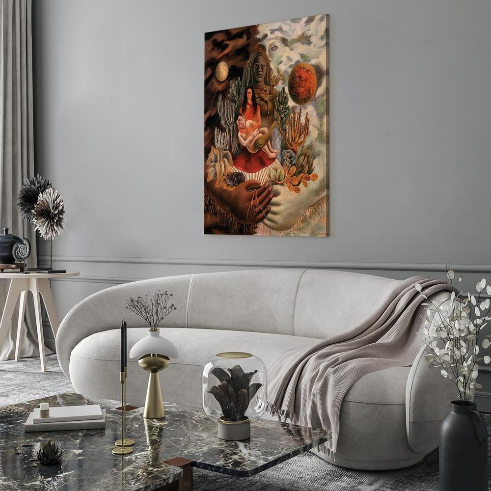 Obraz - Frida Kahlo – Miłosne objęcie Wszechświata, Ziemi (Meksyk), mnie, Diego i Pana Xolotla