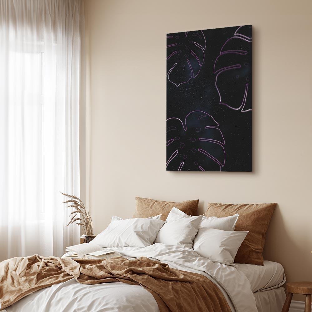 Obraz - Galaktyczna monstera (1-częściowy) pionowy