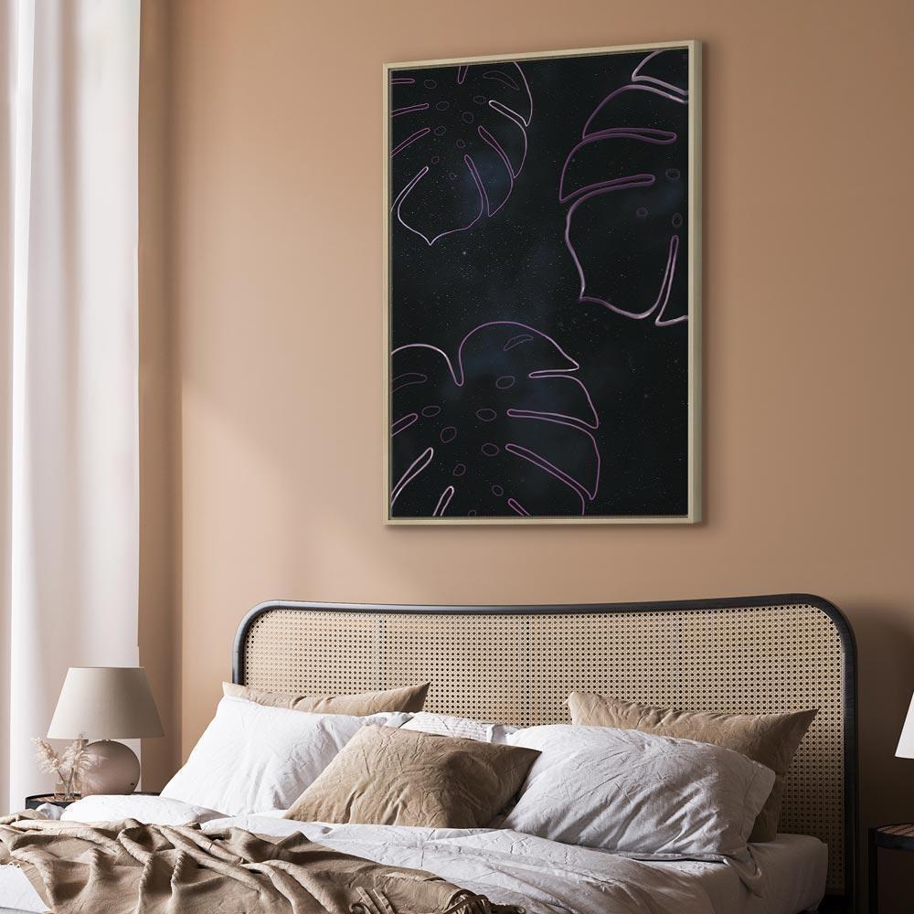 Obraz - Galaktyczna monstera (1-częściowy) pionowy