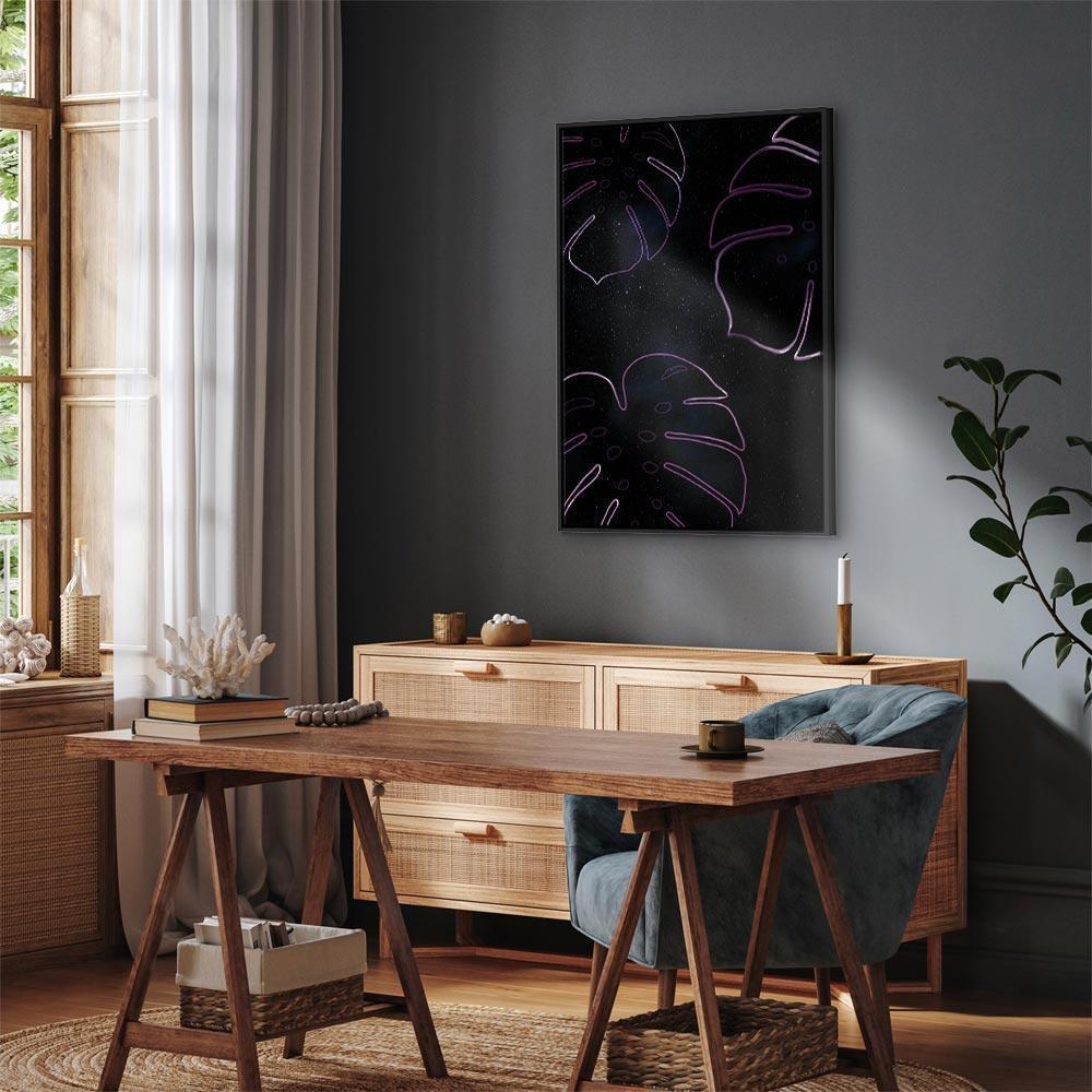 Obraz - Galaktyczna monstera (1-częściowy) pionowy