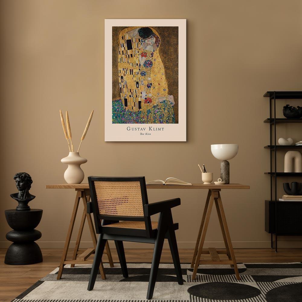 Obraz - Gustav Klimt - The Kiss (1-częściowy) pionowy