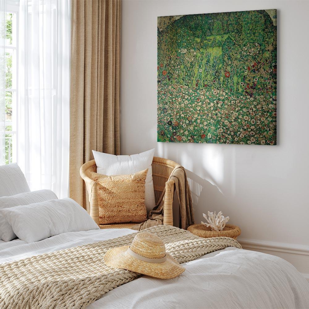 Obraz - Gustav Klimt – Gartenlandschaft mit Bergkuppe