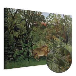 Obraz - Henri Rousseau – Le Lion ayant faim se jette sur l'Antilope