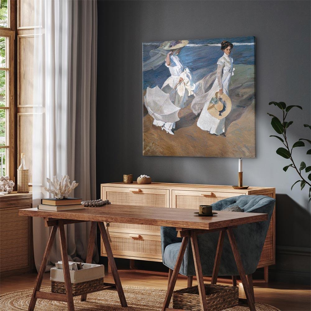 Obraz - Joaquín Sorolla y Bastida – Spacer wzdłuż brzegu morza