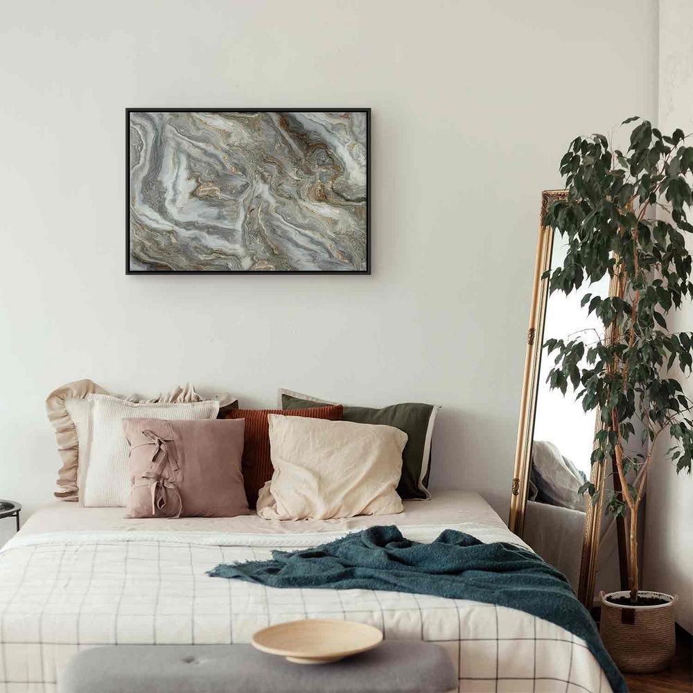 Obraz - Kamienne abstrakcje - marmurowe struktury w neautralnych odcieniach