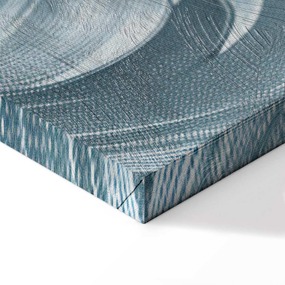 Obraz - Kamienne barokowe ornamenty w jasnych odcieniach szaro-niebieskich