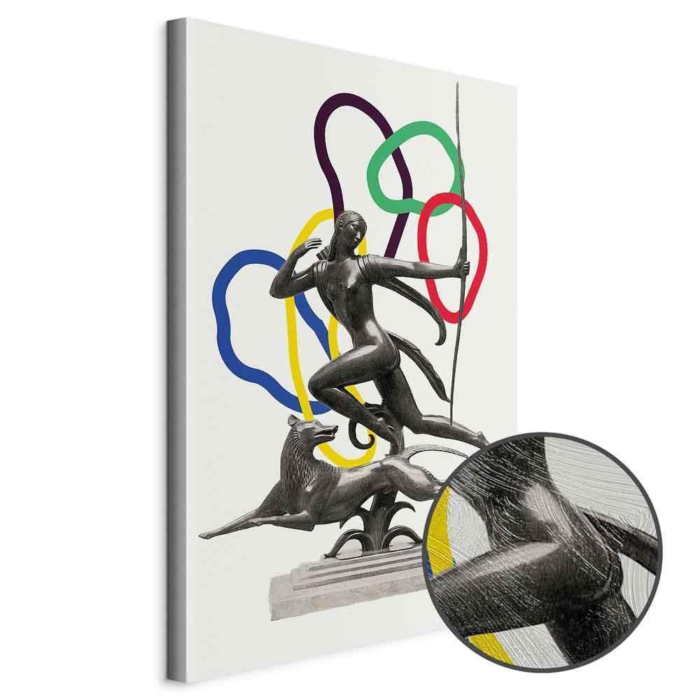 Obraz - Kobieta z psem - ilustracja