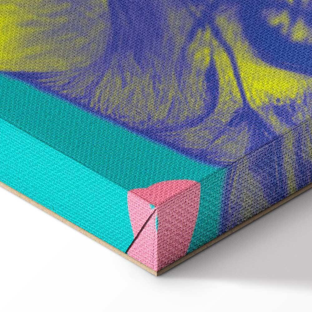 Obraz - Kolorowy tygrys - Intensywne barwy tygrysa w otoczeniu tropikalnych roślin