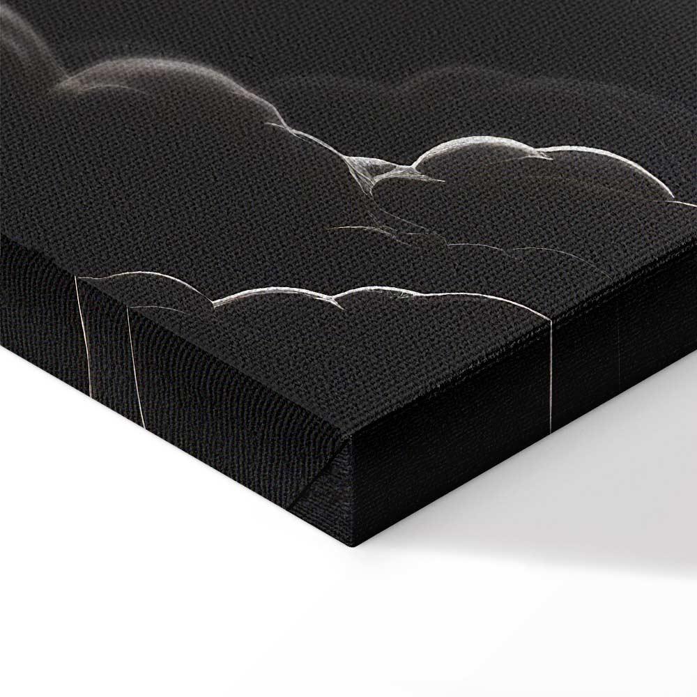 Obraz - Księżyc i gwiazdy śpiewające wśród wielkich chmur